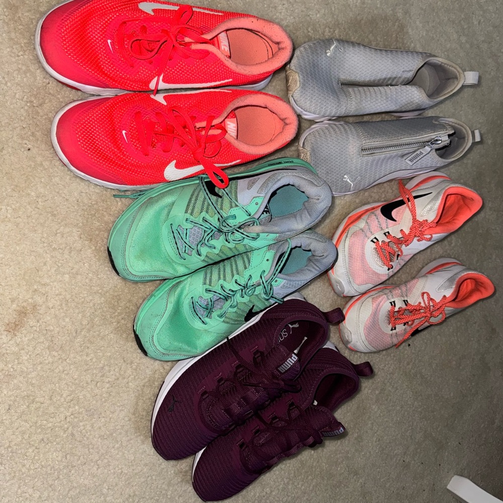Nike and puma women’s gym shoes bundle